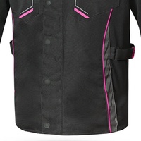 Veste de moto unisexe 5 Sports noire et rose, manches longues, coupe-vent, imperméable, anti-UV, respirante, toutes saisons, pour la course