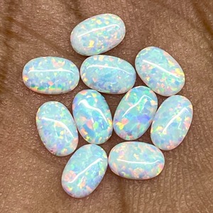 Natural Australian <b>Opal</b> 6x4mm Oval Cabochon Lab Created <b>Opal</b> Stone Loose Gemstone Lot Wholesale Price Bulk For Jewelry Making - Product Image 5
