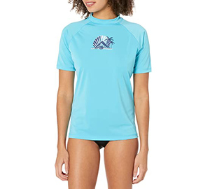 Protège-éruptions cutanées de sport imprimés par Sublimation pour femmes, chemises extensibles à manches courtes faites sur mesure pour femmes, prix d'usine de gros - Product Image 1