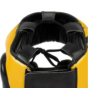 Casque de protection pour la tête de boxeur MMA pour hommes, en cuir véritable, protection intégrale du visage, en caoutchouc PU, vente en gros - Product Image 5