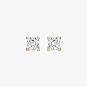 Pendientes de Diamante Cultivado en Laboratorio con Forma de Princesa, Diseño Nuevo, Color D, Oro de 14 Quilates, Certificado IGI, Claridad VVS2, en Oferta, para Exportación - Product Image 5