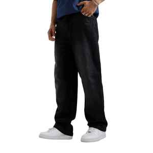 Manufacturer Direct Men's Wholesale Breathable Casual Dark Straight Solid Denim Jeans Embroidery for Summer Autumn Winter - Product Image 5