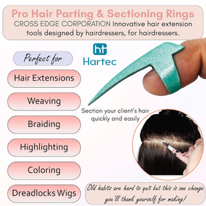 Nouvel Outil de Coiffure Incurvé à Paillettes Turquoises pour la Séparation des Cheveux, Accessoire de Sectionnement des Doigts pour Salon de Beauté et Coiffure - Product Image 6