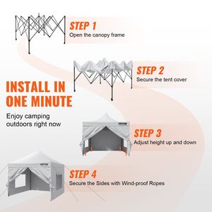 10x10 piedi tenda Pop resistente UV impermeabile tettoia istantanea rimovibile borsa portatile con ruote per eventi all'aperto cortile - Product Image 4