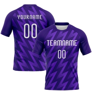 เสื้อวอลเลย์บอลแบบซับลิเมชั่นสีม่วงขาวลายซิกแซกสั่งทำขายส่งโดยตรงจากโรงงานขายดีที่สุดในอุตสาหกรรม - Product Image 1