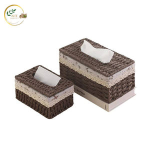 Boîte à mouchoirs en jute faite à la main – Porte-mouchoirs décoratif en fibres naturelles pour la décoration intérieure et les cadeaux d'entreprise - Product Image 2