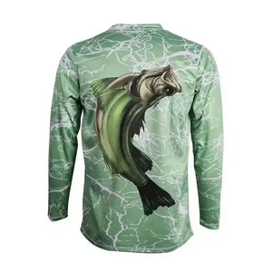 Camiseta de pesca cómoda de secado rápido 100% poliéster para hombre, transpirable, estampada y ecológica. - Product Image 2