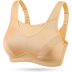 Soutien-gorge de sport athlétique en nylon et élasthanne, avec coussinets amovibles, extensible et absorbant les chocs, idéal pour le yoga et le fitness - Product Image 3