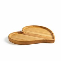 Houten dienblad met hartvormig acaciahout, op maat gemaakt logo, Valentijnsdag romantisch cadeau, houten serveerschaal voor sieraden, sleutels, cosmetica, groothandel