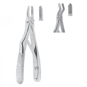 Forceps d'extraction dentaire manuel, argenté, avec poignée moletée, instrument chirurgical de classe I, modèle américain - Product Image 3