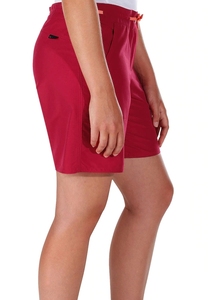 Shorts tricotés rouges à fleurs pour femmes avec cordon de serrage à la taille et poches, coupe décontractée, respirant, séchage rapide, taille basse - Product Image 2