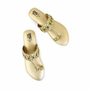 Sandalias de tacón dorado EC0212, diseño elegante y elegante para mujer - Product Image 1
