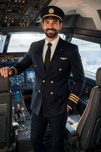 Uniformes de pilote de ligne personnalisés OEM ODM |   Ensemble complet unisexe à manches courtes en viscose de qualité supérieure |   Uniforme de copilote - Product Image 6