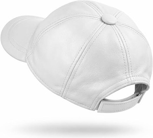 Casquette de baseball en cuir personnalisée de haute qualité avec sangle arrière réglable et fermeture sécurisée pour le cyclisme, casquette de baseball en cuir pour jeunes, vente en gros - Product Image 3