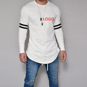 T-shirts en coton sergé pour hommes, marque privée, logo personnalisé, streetwear décontracté, respirant, anti-plis, impression personnalisée, OEM ODM - Product Image 2