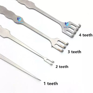 Ensemble de crochets rétracteurs cutanés chirurgicaux vétérinaires orthopédiques en acier inoxydable, 4 pièces, rétracteurs de tissus médicaux réutilisables, outils chirurgicaux - Product Image 1