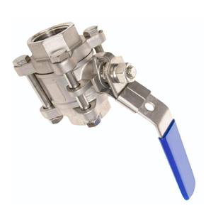 Válvula de Bola de Acero Inoxidable 316 de 3 Piezas, Extremo Roscado, Pasante Completo, Clase 150, Baja en PTFE, OEM, la Más Vendida para la Industria Petroquímica - Product Image 2