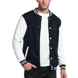 Blouson universitaire en laine avec manches en cuir couleur personnalisée 2026 – Blousons universitaires personnalisés OEM pour hommes à prix abordable - Product Image 1