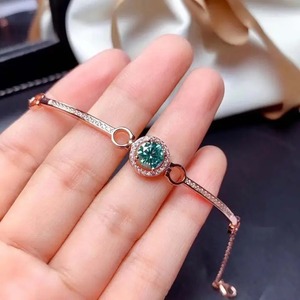 Collection Tendance Bracelet Tennis Romantique en Moissanite 925 Or Rose Taillé, en Argent Sterling Plaqué Or Rose pour Femme - Product Image 6