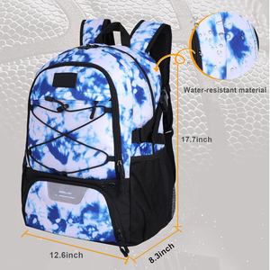 Printed Stylish Sublimation Shinny Lightweight Custom Color Logo Multiple Pockets Football <b>Backpack</b> - Product Image 2