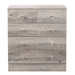 Commode moderne simple grise à 5 tiroirs - Product Image 3