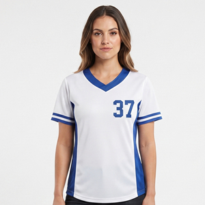 เสื้อเบสบอลคุณภาพสูง เสื้อเบสบอลแบบซับลิเมชั่นสั่งทำพิเศษ เสื้อเบสบอลผู้หญิง แห้งเร็ว สกรีนโลโก้ตามสั่ง - Product Image 1