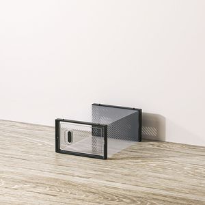 Gabinete de almacenamiento de zapatos apilable, puerta delantera transparente, caja organizadora de zapatillas de plástico, armario de entrada a prueba de polvo, dormitorio para hombres y mujeres - Product Image 5