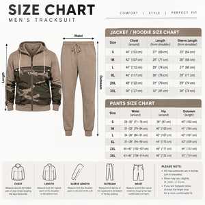Ensemble de survêtement décontracté pour homme, respirant, écologique, imprimé camouflage, à capuche et fermeture éclair, idéal pour le printemps - Product Image 5