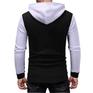 Pull-over Homme Col Rond en Coton Polyester Teint Fil Tissé Coupe Ample Doublé Couleur Unie Écologique Haute Qualité pour l'Automne - Product Image 5