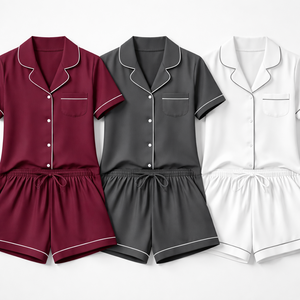 Ensemble de pyjama en coton personnalisé pour femmes - Vente directe d'usine, fournisseur en gros d'ensembles de pyjama OEM - Product Image 5