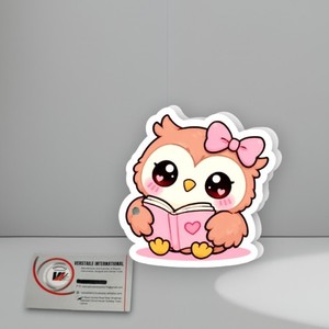Pestañas Magnéticas Reutilizables de Acrílico Sólido con Diseño de Búho Leyendo un Libro, Mariposa y Flor, Ecológicas y Personalizables - Product Image 2