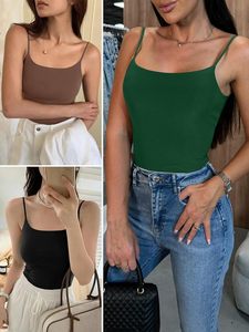 เสื้อสายเดี่ยวเข้ารูปสำหรับผู้หญิงเสื้อสายเดี่ยวผ้าฝ้ายเนื้อนุ่มยืดหยุ่นน้ำหนักเบาระบายอากาศได้ดีสวมใส่สบายเสื้อผ้าแฟชั่นแบบเรียบง่ายสำหรับฤดูร้อน - Product Image 6