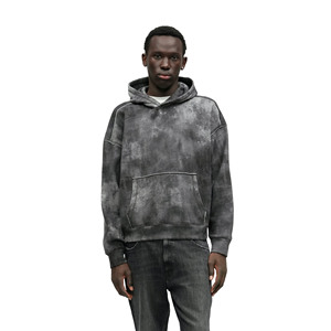 High Quality 100% Cotton Regular Fit Pullover Hoodie Streetwear <b>Thick</b> <b>Fleece</b> Drop Shoulder Pocket Design Solid Pattern Men's - Product Image 2