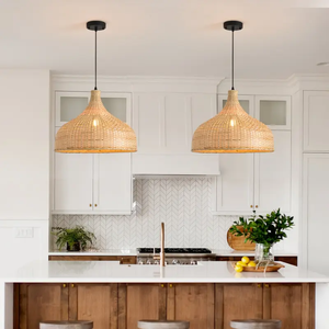 Lampe suspendue en forme de dôme en bambou pour la décoration de la maison, les restaurants, les cafés et l'éclairage intérieur - Product Image 4