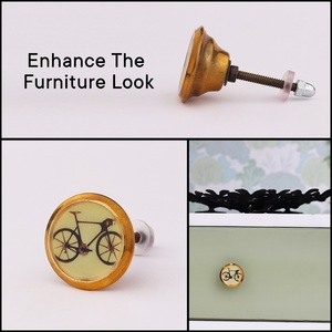 Bulk Handmade Decorative <b>Gold</b> Metal Bicycle <b>Drawer</b> Knobs Natural Furniture Dresser Cabinet <b>Pulls</b> Kitchen Cupboard Door Handles - Product Image 4