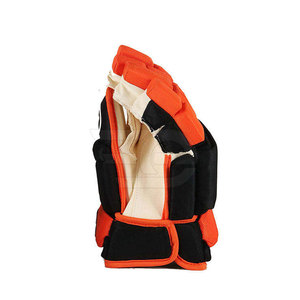 High Quality Men Lacrosse Gloves Soft Leather Breathable Comfortable Fit <b>Adjustable</b> <b>Strap</b> For Training And Competition - Product Image 4