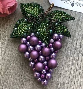 Decorative Embroidery <b>Beaded</b> Brooch Pin with Premium Pearls Crystals and Fine <b>Needle</b> Embroidery Handcrafted Embroidery <b>Beaded</b> Br - Product Image 4