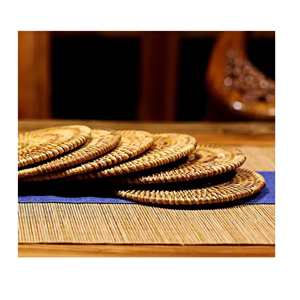 Premium Woven Rattan Charger Plate Handmade Decorative <b>Placemat</b> <b>For</b> Dining <b>Table</b> Wedding Banquet Restaurant Hotel <b>Table</b> Styling - Product Image 1