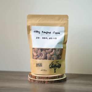 Wholesale Premium Cashew <b>Nuts</b> 200g Buttery Salty with Kraft Zipper Packaging Vietnam Customizable Grade Organic Roasted - Product Image 1