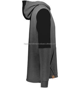 เสื้อฮู้ดผ้าคอตตอนสีเทาและขนแกะสีดำสำหรับ100% สำหรับผู้ชายพิมพ์ลายฤดูร้อน - Product Image 4