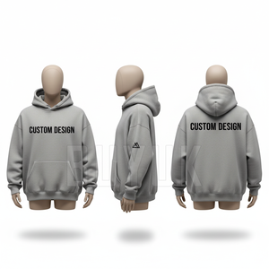 Sweat-shirt à capuche rouge personnalisé unisexe en molleton de coton, coupe oversize décontractée, long, respirant, avec poche et imprimé lettres sur le devant - Product Image 6