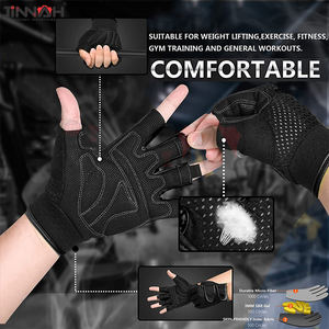 Nuevos guantes deportivos de medio dedo de alto rendimiento para hombre y mujer, guantes de cuero transpirables para gimnasio y Fitness para levantamiento de pesas - Product Image 5