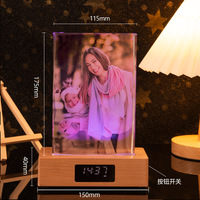 Nouvelle boîte à musique en cristal de quartz transparent avec photo personnalisée, cadeau de mariage, souvenir de vacances, veilleuse, album, ornement, bouton Bluetooth