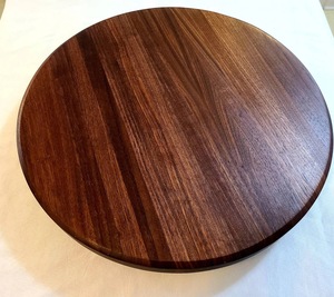 Wood Double Tier <b>Rotating</b> Tray Smooth-Spin Lazy Susan for Tabletop Spice Serving - Product Image 2