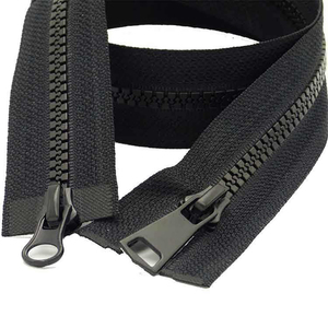 Vente en gros de matériel robuste # 5 Fermetures éclair en spirale en plastique à glissière simple, en résine noire, pour vestes, sacs et vêtements - Product Image 5