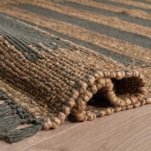 Rectangle Jute Door Mat Solid <b>Yellow</b> Color Non-Slip Outdoor Flat Weave Plain Pattern Medium Thickness - Product Image 3