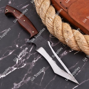 Cuchillo Táctico de Supervivencia y Caza de Hoja Fija Forjado a Mano con Espiga Completa, Funda, para Exteriores, Desollador, Camping, Acero 1095, Mango de Madera de Palisandro, ODM - Product Image 2