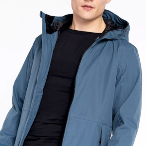 Chándal Impermeable con Capucha para Hombre, Manga Larga, Color Sólido, Estilo Deportivo, con Bolsillos Laterales, Ropa de Invierno, Material de Poliéster - Product Image 5