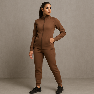 Chándal Deportivo Ajustado y Elegante con Estampado Vintage, de Poliéster y Elastano, Transpirable, Absorbente de Sudor, para Correr, Entrenar, Hacer Ejercicio, para Invierno - Product Image 2