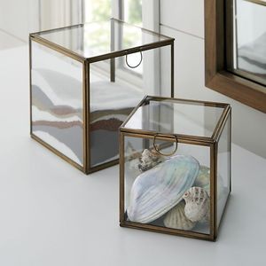 Metal & Glass Customized Storage Box With Metal Frame For Jewelry Organizers And Decorative Use Customized Glass Jewelry Boxes - Product Image 3